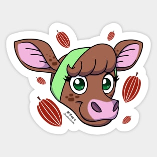 Coco the Chocolate Cow - Original, Head (Part 2) Sticker